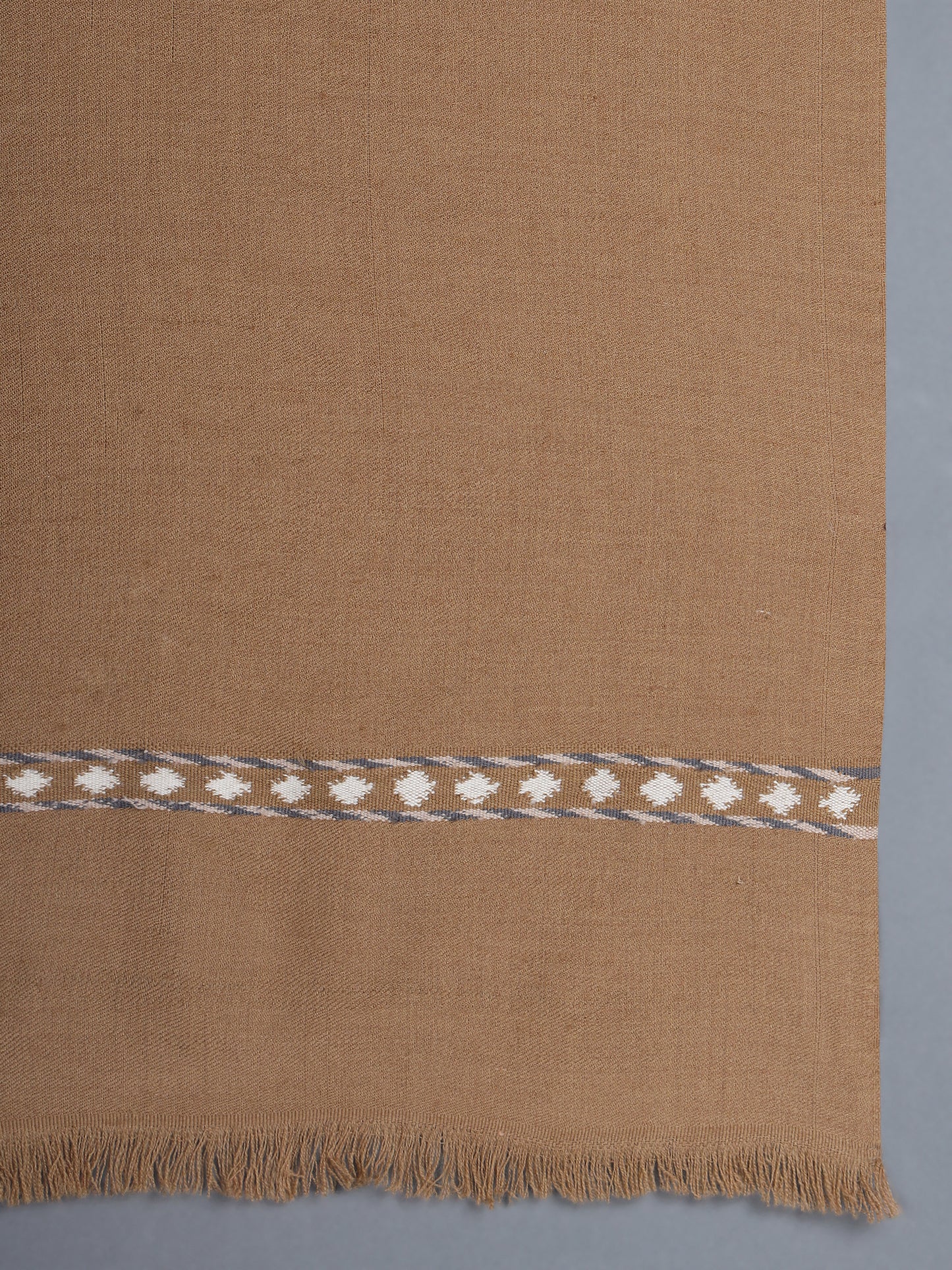 Khampa Himalayan Wool Scarf Brown