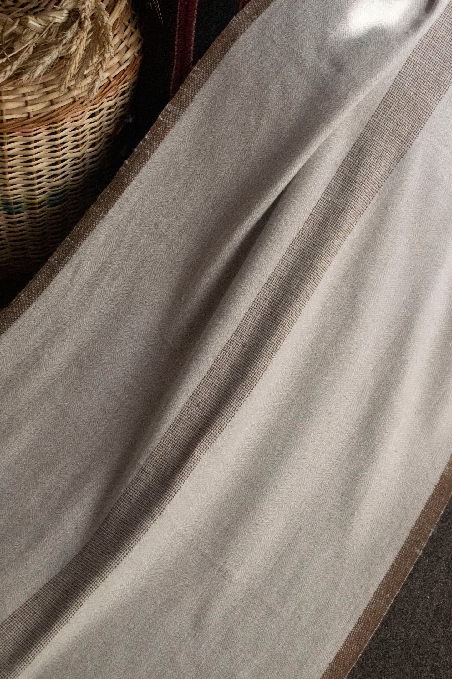 Boho White Cashmere Stole