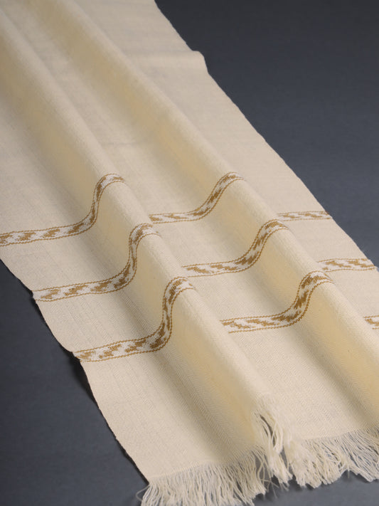 Changpa Himalayan Wool Scarf White