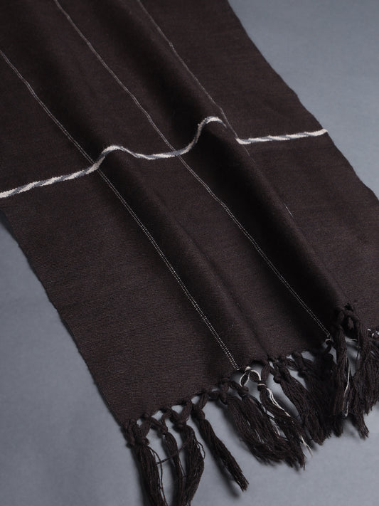 Changpa Himalayan Wool Scarf Dark Brown