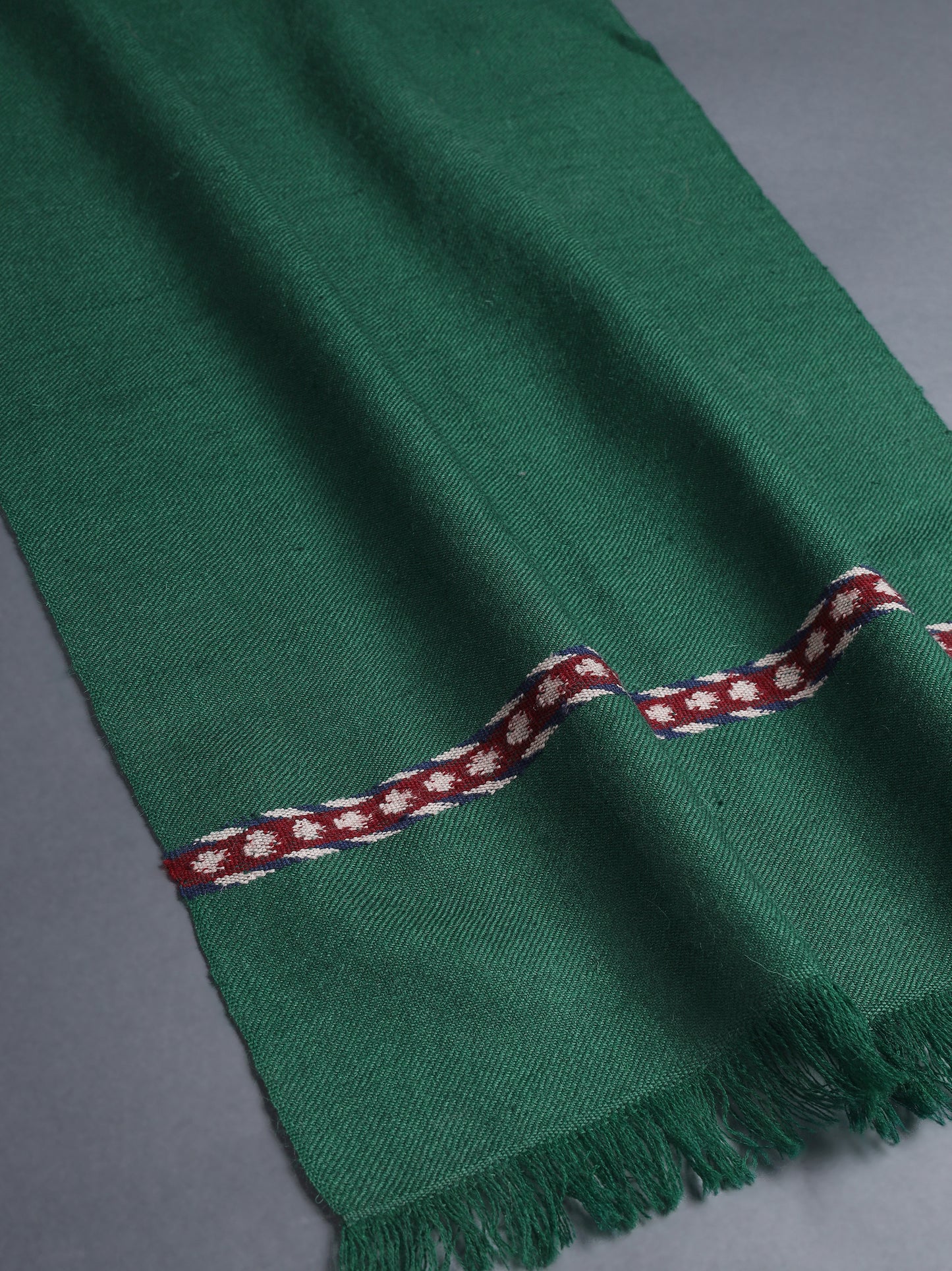 Khampa Himalayan Wool Scarf Maroon