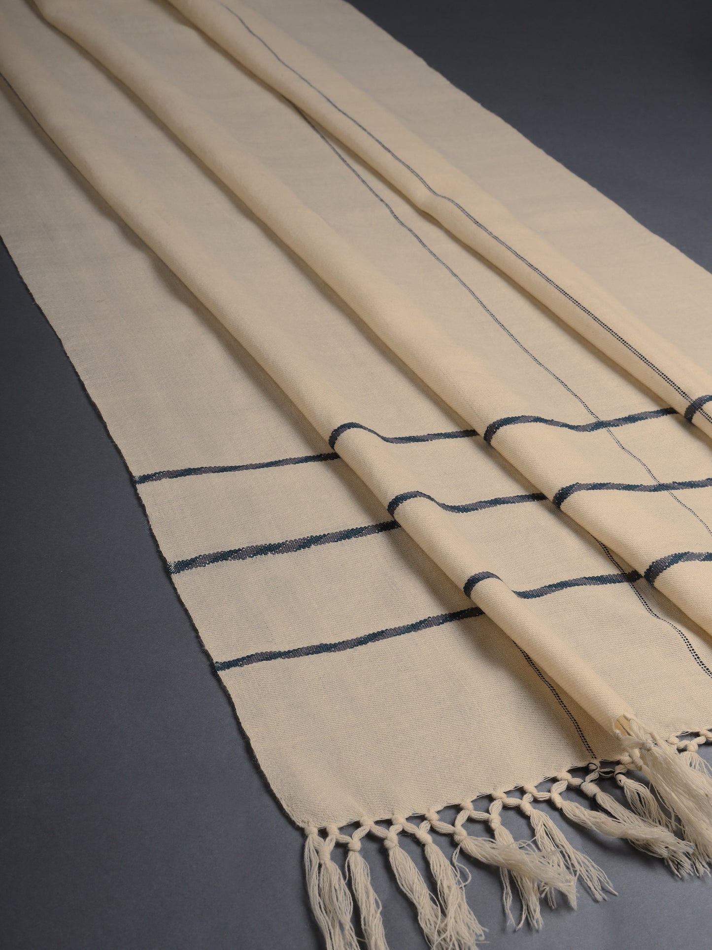 Striped Changpa Himalayan Wool Stole