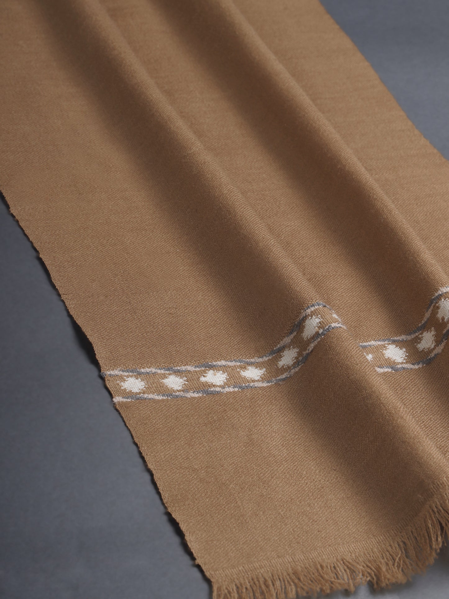 Khampa Himalayan Wool Scarf Brown