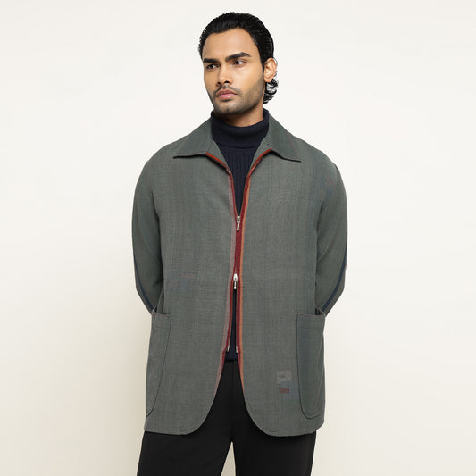 Forest-Green Pashmina Jacket