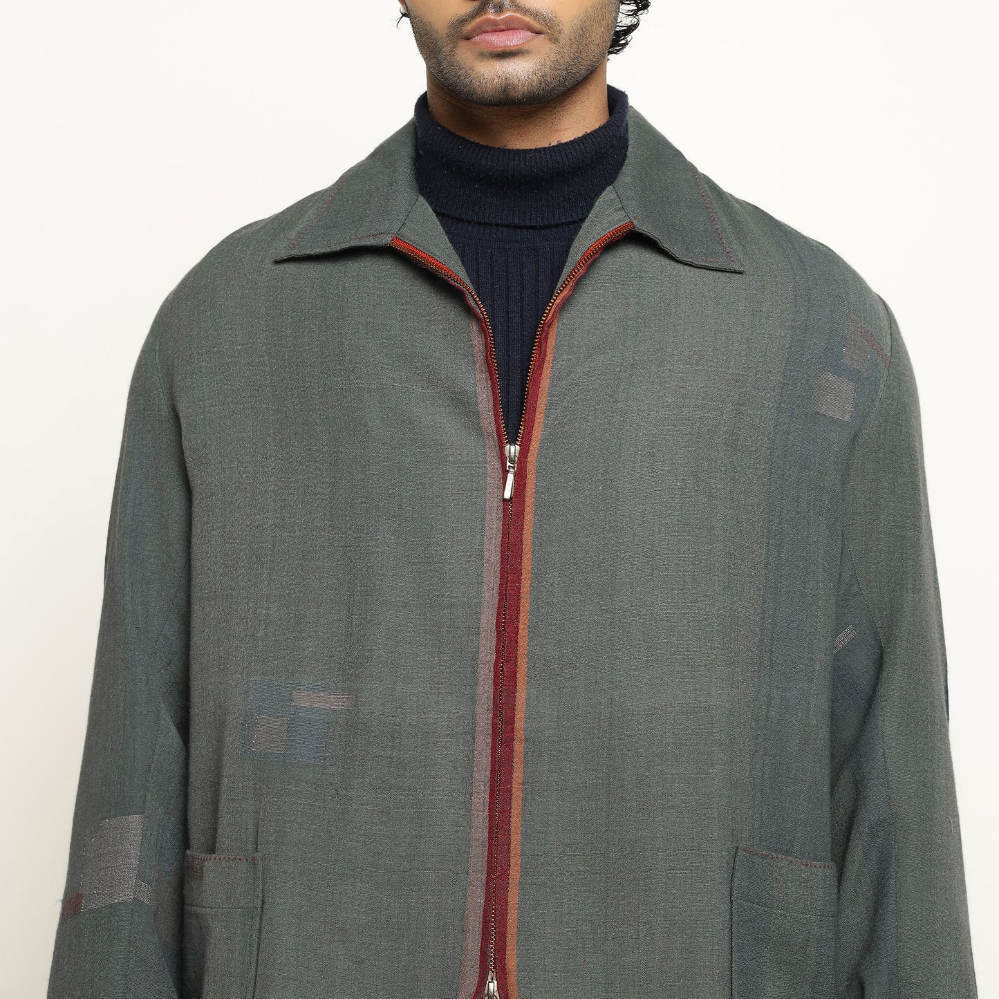 Forest-Green Pashmina Jacket