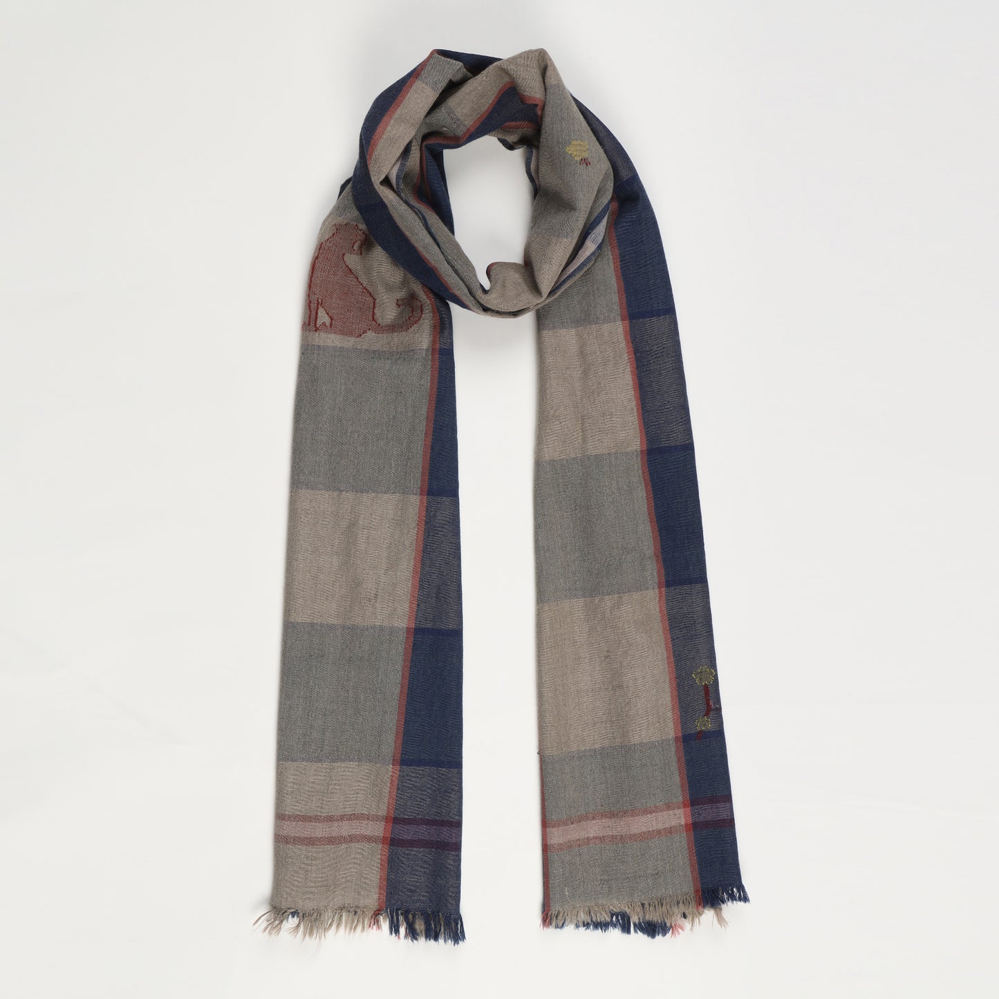Wildlife Checked Scarf