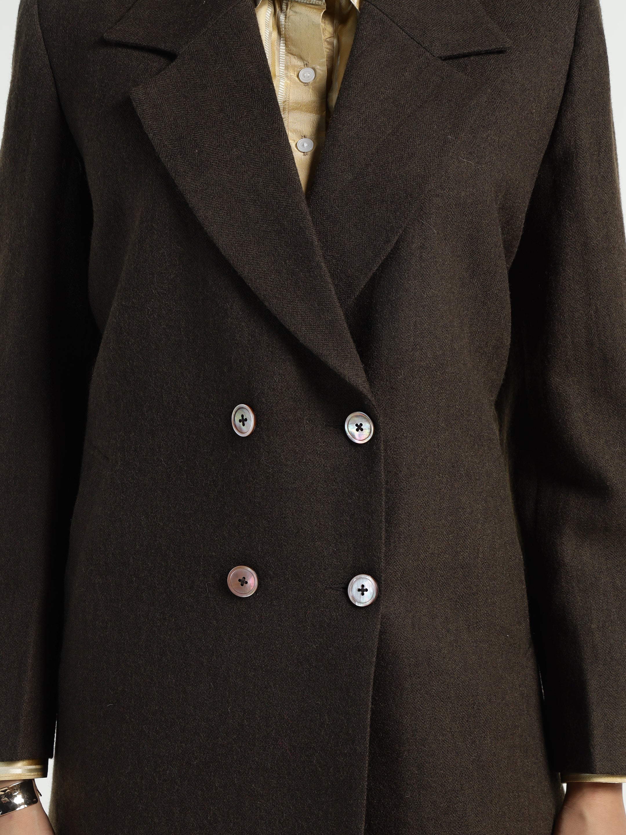 Ladakh Wool Long Coat Olive Green – Looms of Ladakh